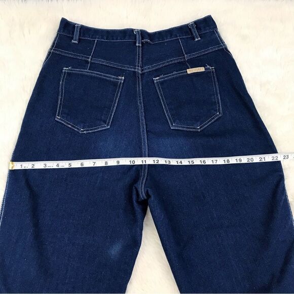 Vintage GITANO 80s High Rise Mom Jeans Tapered Leg Dark Wash Size 14 Tall Long - Picture 10 of 12